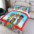 thumbnail image 3 of Jools TV Conjunto de sábanas temático, trío de piezas, cómodo y amigable con la piel, diseño único, regalo de decoración para el hogar para familiares, amigos y fans,135cm *200cm, 3 of 6