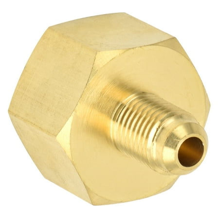 Brass Refrigerant Adapter, R134A Can Tap Refrigerant Dispenser, W21 to 1/4 SAE Refrigerant Adapter Fitting Refrigerant Converter Good Sealing Performance for Refrigerators and Air Conditioners