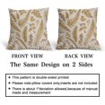 thumbnail image 3 of Yellow Leaf Plant Pillow Covers 18X18 Inch Set of 2 Tropical Fern Herbs Botanical Leaves Floral Decorative Pillow Cases Vintage Cushion Case Farmhouse Home Decor for Couch Sofa Porch Outdoor, 3 of 6