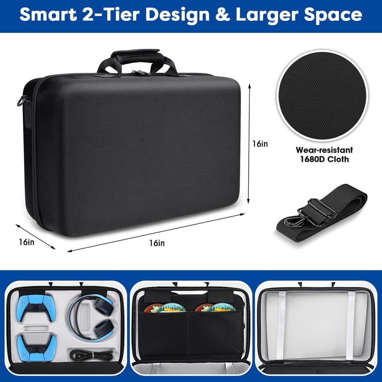 Myecovie PS5 Carrying Case, Hard Shell Eva photo 5