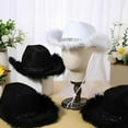 thumbnail image 5 of COMEET party hat, Fashion Cowgirls Hat Set of 12 for Bride Music Festival Hat Wedding Party Hat Travel Hat Festival Head Accessory, 5 of 8