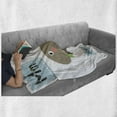 thumbnail image 6 of Manatee Soft Flannel Fleece Blanket, Alphabet Themed School Education Pattern Letter M and Animal Illustration Cartoon, Cozy Plush for Indoor and Outdoor Use, 50" x 60", Multicolor, by Ambesonne, 6 of 6