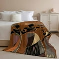 thumbnail image 3 of Flannel Fleece Throw Blanket African Black Woman Ethnic Clothing Lightweight Soft Plush Blankets,Retro Back Cozy Warm Throw Blanket for Couch Sofa Bed Car Office All Season Use 40x60in, 3 of 9
