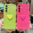 thumbnail image 3 of for Samsung Galaxy S23 FE Case, Cute Kawaii 3D Love Heart Solid Color Curly Wavy Camera Lens Cover Shockproof Soft Silicone Phone Cover 6.4 Inch for Women (Hot Pink), 3 of 12