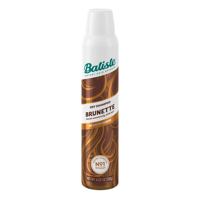 Batiste Shampooing sec marron en spray, pour cheveux bruns et auburn, rafraîchit les cheveux et absorbe l'huile entre les lavages, shampooing sans eau pour plus de texture et de corps, 200 ml