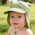 thumbnail image 5 of ROHUUQUE Kids Sun Hats UV Protection Wide Brim Boonie Hat Breathable Mesh Foldable Neck Flap Hat for Outdoor Green, 5 of 7