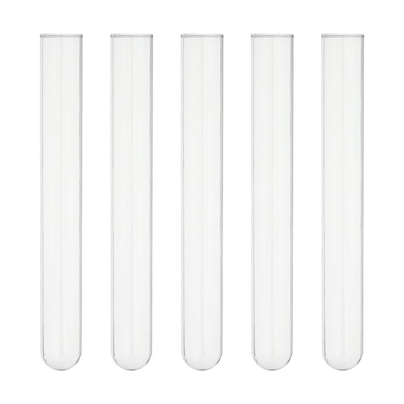 Uxcell 70ml Test Tubes, 5pcs 7.87x0.98in Glass Test Tube Containers
