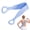 Blue, variant on Celoplix Silicone Back Scrubber for Shower, Double-Sided Silicone Back Strap | Back Washer with Long Strap Handle