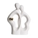 thumbnail image 2 of Figura de pareja, artesanía artística, figura abstracta romántica, escultura, adorno de escritorio Blanco, 2 of 9