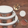 thumbnail image 4 of Pandereta de Percusión de Mano de Madera de 3 Piezas, Instrumento Musical de Panderetas para Iglesia, Boda, Fiesta, Baile, 4 of 5