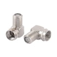 thumbnail image 1 of Conector adaptador RF hembra F de ángulo recto de 2 piezas a macho PAL para cámara de seguridad, 1 of 4
