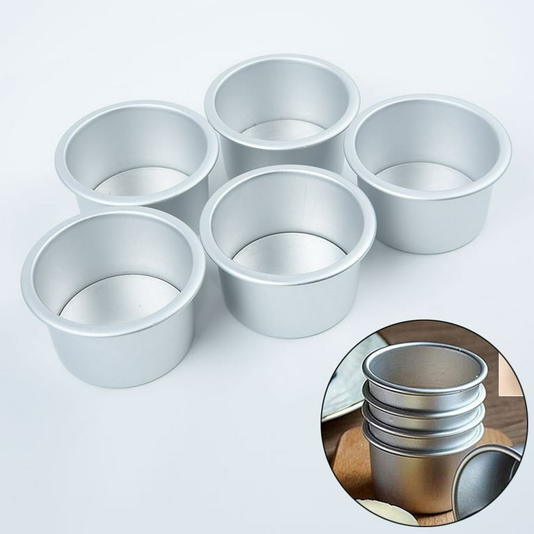 4 Inch Small Cake Pan Set Of 3, E-far Stainless Steel Mini Round Smash Cake Baking  Pans, Non-toxic & Healthy, Mirror Finish & Dishwasher Safe