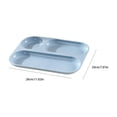 thumbnail image 3 of Divided Serving Tray,RectangularCompartment Snack Plate Portion Control Dish for Dining Table Picnic Camping, 3 of 7