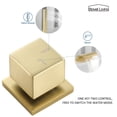 thumbnail image 5 of Boyel Living Single-Handle Tub Deck Mount Roman Tub Faucet with Hand Shower and Water Suply Hose in Brushed Gold, 5 of 8