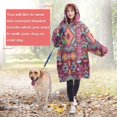 thumbnail image 4 of Wearable Oversized Blanket,Colorful Tribal Pattern Wearable Blanket Hoodie for Adults,Cozy Hooded Blankets with Super Pockets,Super Warm Fuzzy Pullover for Women & Men, 4 of 6