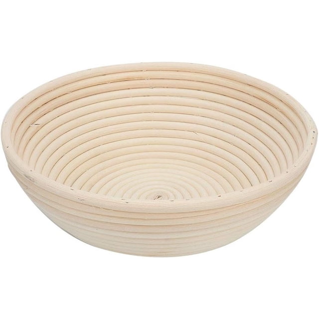 Juego de cestas de fermentación para pan Banneton redondas de ratán, cuenco artesanal para masa madre Brotform para dar forma a panes artesanales, elevador de masa de caña natural