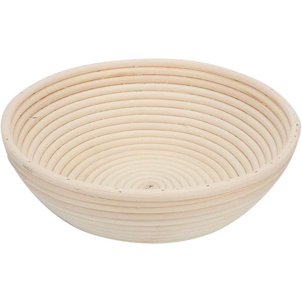 Juego de cestas de fermentación para pan Banneton redondas de ratán, cuenco artesanal para masa madre Brotform para dar forma a panes artesanales, elevador de masa de caña natural