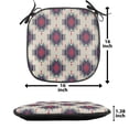 thumbnail image 5 of Colorful Chair Seating Cushion Set of 12, Colorful Prehistoric Folkloric Motif Ornate First Nation, Seat Pads for Office with Anti-slip Backing, 16"x16", Multicolor, by Ambesonne, 5 of 7