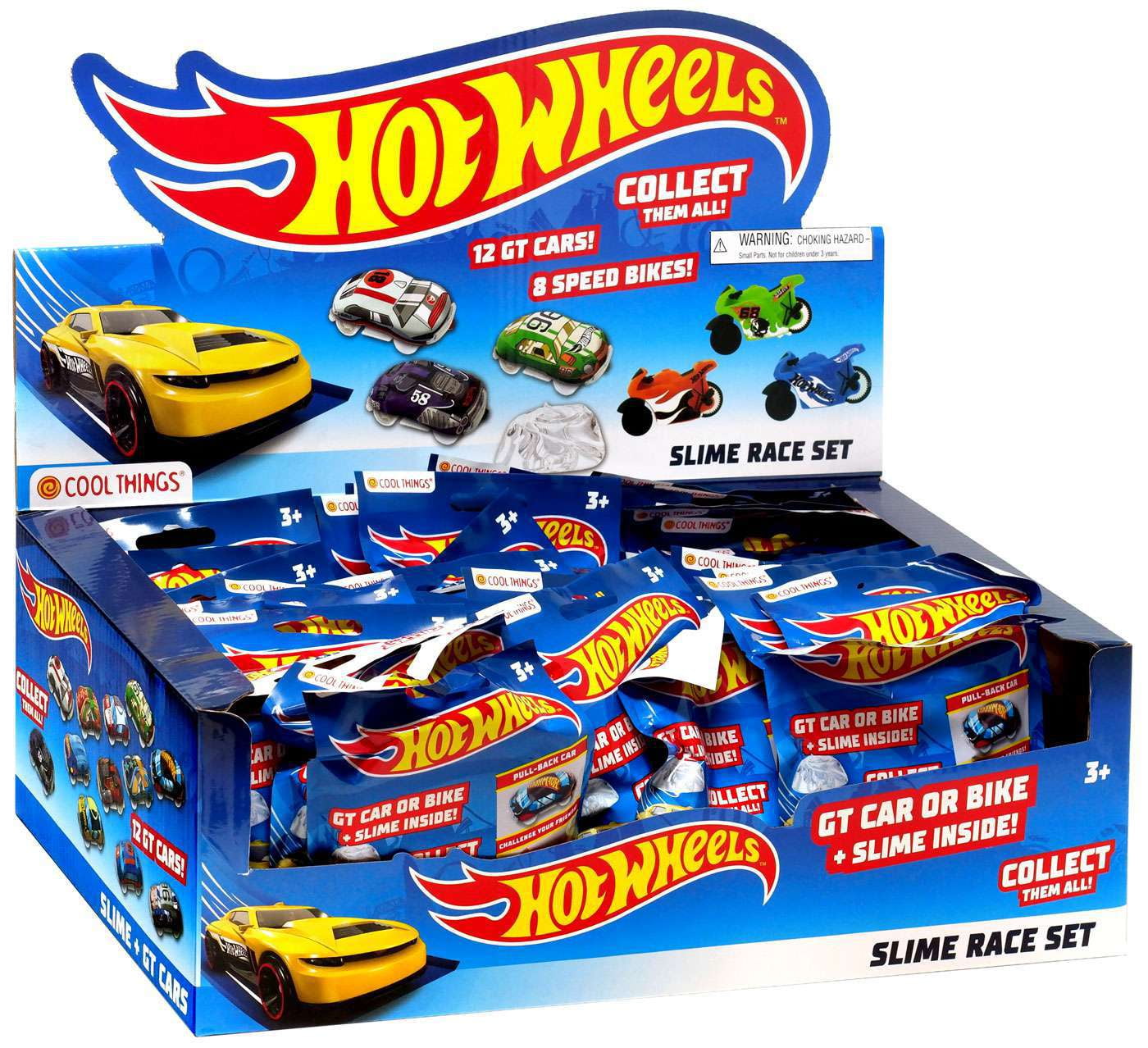 NEW HOT WHEELS SLIME GIFT BASKET BACK PACK CAR TOYS BIRTHDAY EASTER PLAY SET