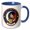 Blue/White, variant on 3drose, Steve Male Name, Moon, Man, and a Leopard Head. Artsy Gift for a Man, 15oz Mug