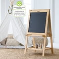 thumbnail image 3 of Little Partners Folding EZ Easel Two Sided A-Frame Paint Easel, Chalk Board and Magnetic Dry Erase Board with Paper Roll and Eraser - Folding Art Station Educational Tool for Toddlers - Natural, 3 of 10