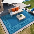 thumbnail image 2 of COZONY 9x18 Outdoor Rug Waterproof Reversible Plastic Straw Patio Mat for RV Deck Picnic Balcony Reversible, 2 of 8