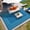 Blue Green, variant on Nanan 8x10 Outdoor Rug, Reversible Waterproof Plastic Straw Patio Rug, Modern Striped RV Camping Mat for Deck, Yard, Garden, Balcony，Poolside, Picnic，Black Brown