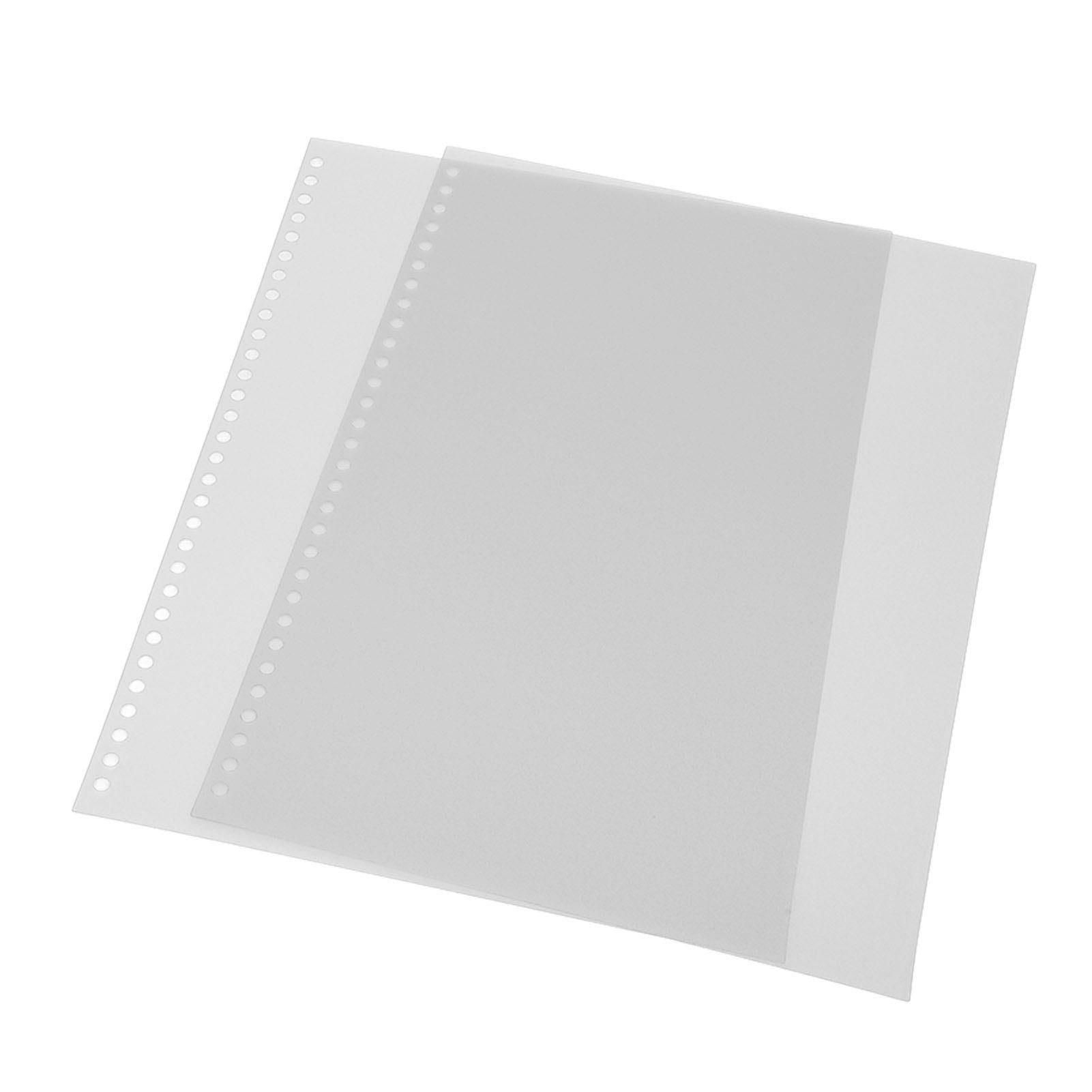 Clear Paper Protector, Frosted 30 Hole Sheet Protectors For Reports White