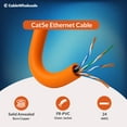 thumbnail image 5 of Bulk Cat5e Orange Ethernet Cable, Solid, UTP (Unshielded Twisted Pair), Pullbox, 1000 foot, 5 of 8