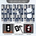 thumbnail image 3 of Yayeee Blank Wall Plate Cover 1-Gang 4.5"x2.7" Home Unused Decorative Outlet, Blue Cats and Hearts, 3 of 7