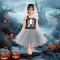 thumbnail image 5 of Mercatoo Girls Halloween Tulle Tutu Dress with Hairband Outfits Hollow A-Line Pleated Dresses Birthday P𝐚rty Performance Clothes, 5 of 5