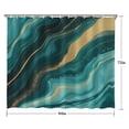 thumbnail image 5 of Teal Gold Marble Pattern Shower Curtain 84"x72" ,Bathroom Decorative Shower Curtains Set with 12 Hooks,Modern Waterproof Washable Shower Curtain, 5 of 6