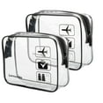 thumbnail image 1 of Lermende 2 PCS Bolsa de Aseo Aprobada por la TSA Bolsa de Aseo Transparente para Viajar, Bolsa de Aseo para Viajes en el Aeropuerto Bolsa de Aseo para Llevar en Bolsa TSA Bolsa Transparente Bolsa de A, 1 of 5
