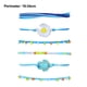 thumbnail image 2 of 2 juegos de pulseras para niñas adolescentes y mujeres, pulseras de cuerda impermeables, tobilleras de playa de verano, pulsera tejida, 2 of 5