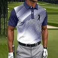 thumbnail image 2 of Golf Shirts For Men Printed Short Sleeve Button Collar Pullover Casual Summer Shirt For Course Practice Office Leisure Travel And Weekend Wear, 2 of 7