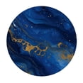 thumbnail image 4 of PIKWEEK Tablecloth Gold and Blue Abstract Art Round Table Cover White, 4 of 8