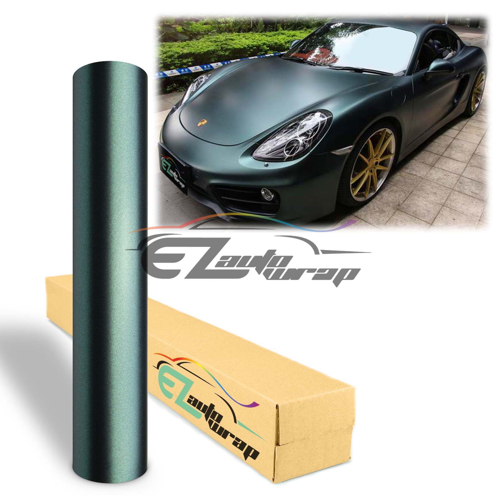 Super matte metallic dark green Vinyl Wrap For Car Wrapping Covering Foil  Air Bubble Free Low Tack Glue152*18M/Roll 5x59ft