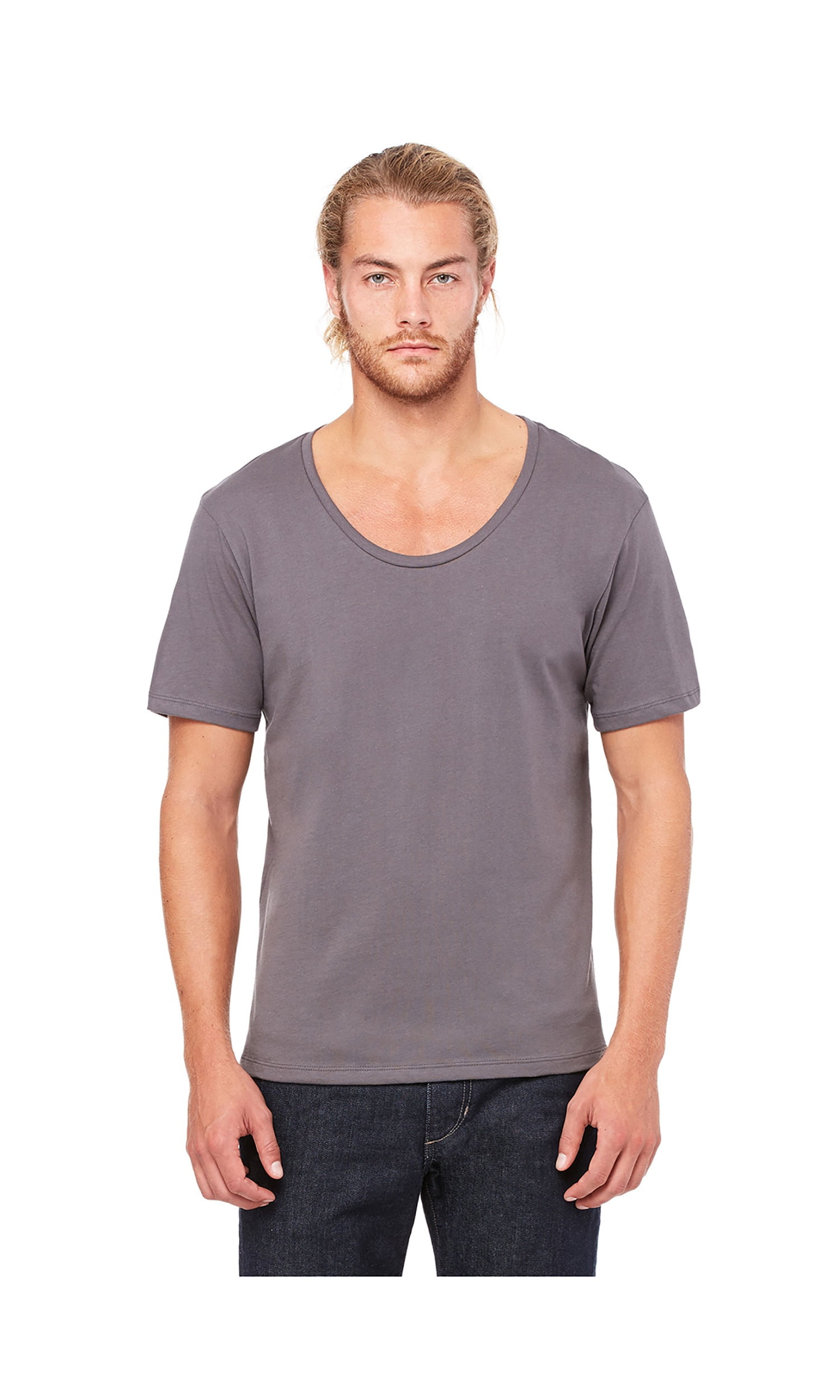 wide neck t shirts men's