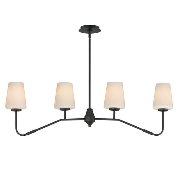 12697WTBK Maxim Lighting Durham - 4 Light Linear Pendant-12.25 Inch Tall and 4.75 Inch Wide-Black Finish