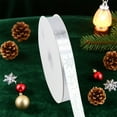 thumbnail image 5 of CuiLiyq 75 Ft Polyester Hot Stamping Christmas Gift Ribbon, Christmas Day Decoration Ribbon Holiday Decoration, Christmas Bow Outdoor Decoration (Silver), 5 of 6