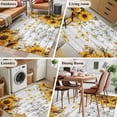 thumbnail image 5 of Area Rugs 2.7'x5', Farmhouse Sunflower Carpet for Living Room Bedroom Dining Room, Vintage Daisy Butterflies Gray Wood Throw Kitchen Rugs Non Slip Washable Rectangle Indoor Outdoor Rugs, 5 of 8