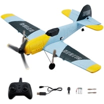RC Plane 3 Channel BF-109 Remote Control Airplane Fighter Toys, 2.4GHz 6-axis Gyro Stabilizer RTF Glider Aircraft Plane with 2 Batteries,Easy to Fly for Adults Kids Beginners Boys