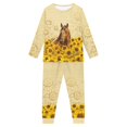 thumbnail image 5 of DISNIMO Horse Sunflower Pajamas for Girls 13-14 Years Old Pajama for Girls 2 Piece Pjs for Kids Boys Long Sleeve Pajamas for Boys Loungewear Set for Kids Sleepwear Boys Pj Sets, 5 of 7