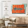 thumbnail image 5 of Elephant Stock Dream Believe Achieve Typography Wall Art - Horizontal Canvas Wall Art - Living Room Wall Decor - Inspirational And Typography Canvas - Beige And Orange Decor - 24" x 16", 5 of 8