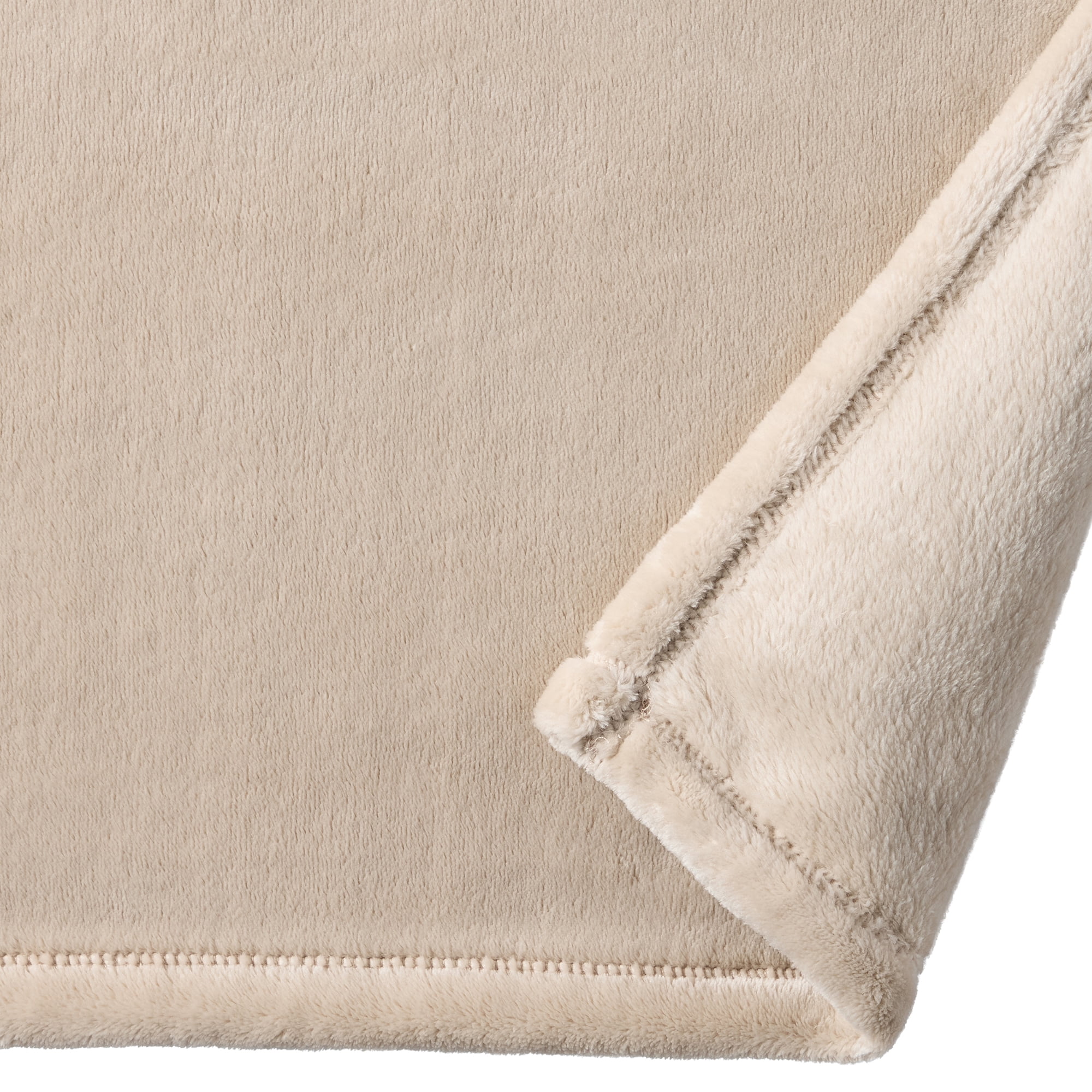 Better Homes & Gardens Velvet Plush Soft Bed Blanket, King Size, Almond Biscuit