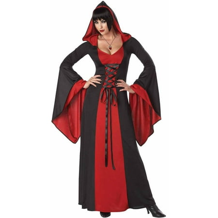 Red and Black Deluxe Hooded Robe Men's Adult Halloween