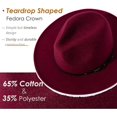 thumbnail image 2 of SURJDE Women Belt Buckle Fedora Hat, 2 of 6