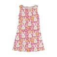 thumbnail image 4 of LTTVQM Girls Dresses Easter 2026 Rabbit Egg Graphic Funny Sleeveless Sundress Casual Crew Neck Midi Dress Holiday A-Line Dresses Light pink 3-4 Years, 4 of 6