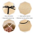thumbnail image 3 of Sombrero de paja para mujer, protección solar, plegable, ala grande, para playa, 3 of 4