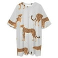 thumbnail image 3 of Cheetah Seamless Repeating Pattern Sleepshirts For Sleeping Travels Loose Sleepdress Pajama Dress Soft Nightdress Sleepwear, 3 of 7